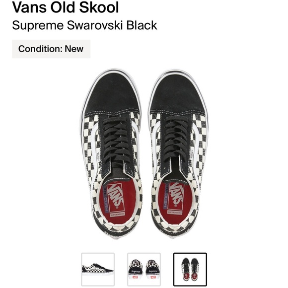 Vans Swarovski X Supreme Off the wall black SS22 - Picture 2 of 3